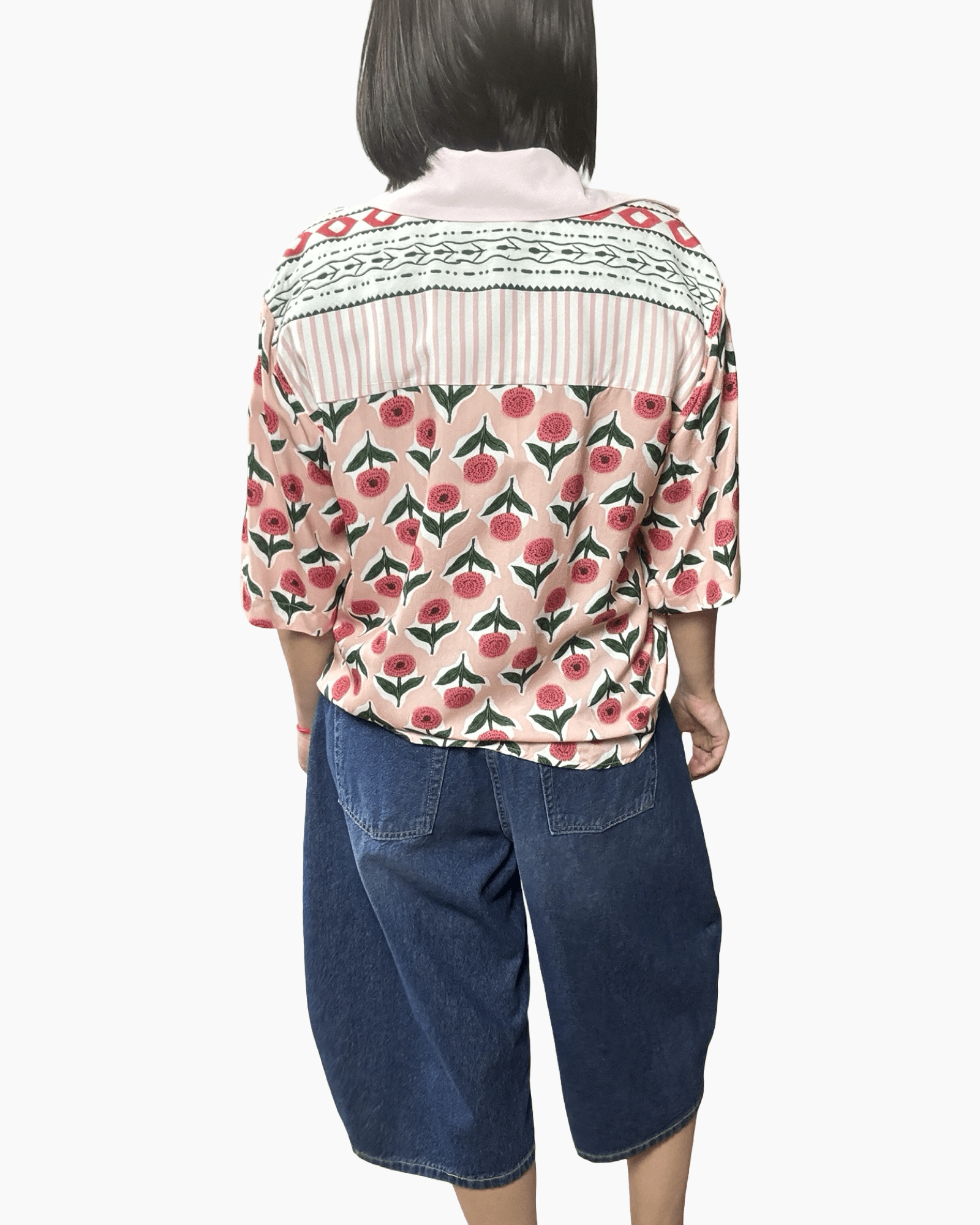 CAMICIA FIORI ROSA HAVEONE - XE BLU ABBIGLIAMENTO