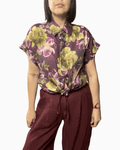 CAMICIA FLOWERS VIOLA SUSY MIX - XE BLU ABBIGLIAMENTO