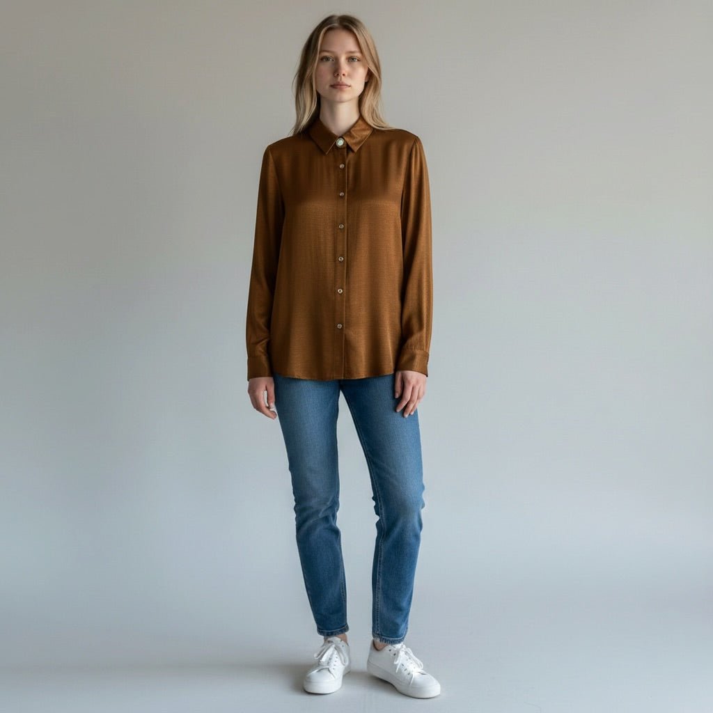 CAMICIA FLUIDA DIXIE - XE BLU Abbigliamento Donna