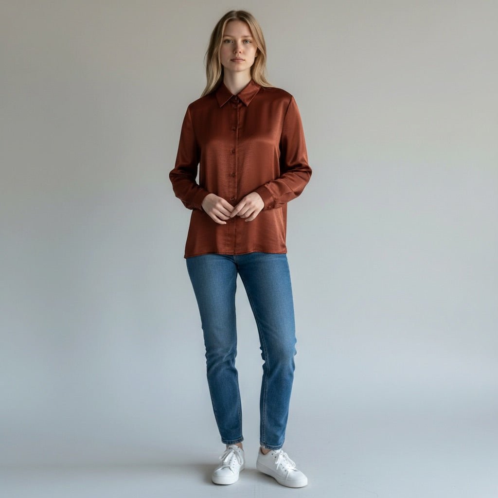 CAMICIA FLUIDA DIXIE - XE BLU Abbigliamento Donna
