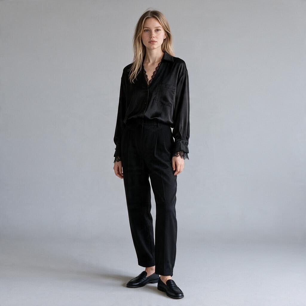 CAMICIA INSERTO PIZZO HAVEONE - XE BLU Abbigliamento Donna