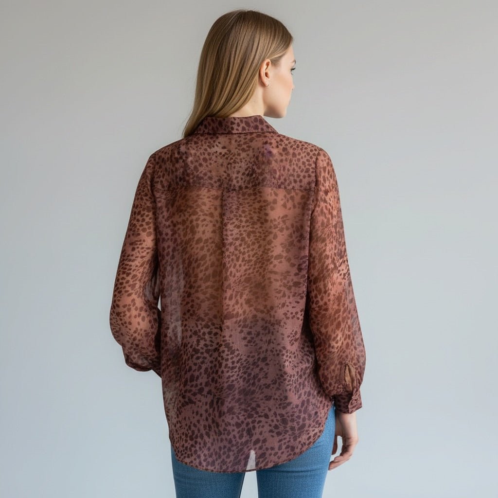 CAMICIA MACULATA ROSA SUSY MIX - XE BLU Abbigliamento Donna