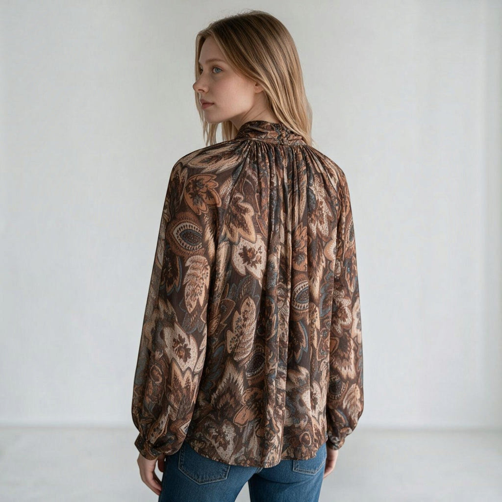 CAMICIA MANICA AMPIA SUSY MIX - XE BLU Abbigliamento Donna