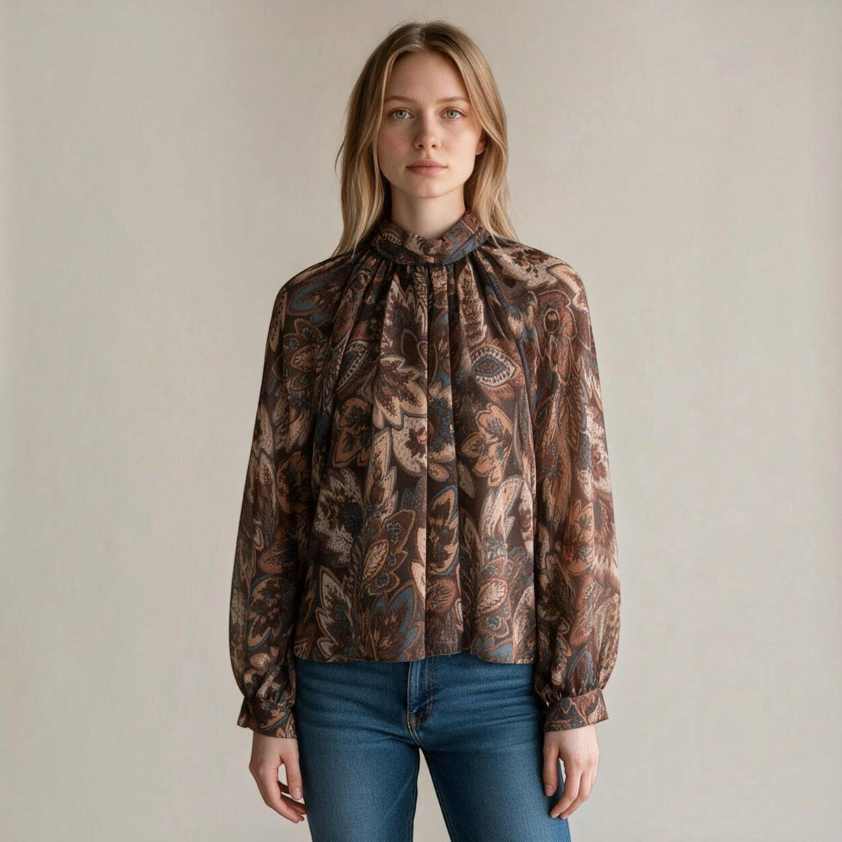 CAMICIA MANICA AMPIA SUSY MIX - XE BLU Abbigliamento Donna