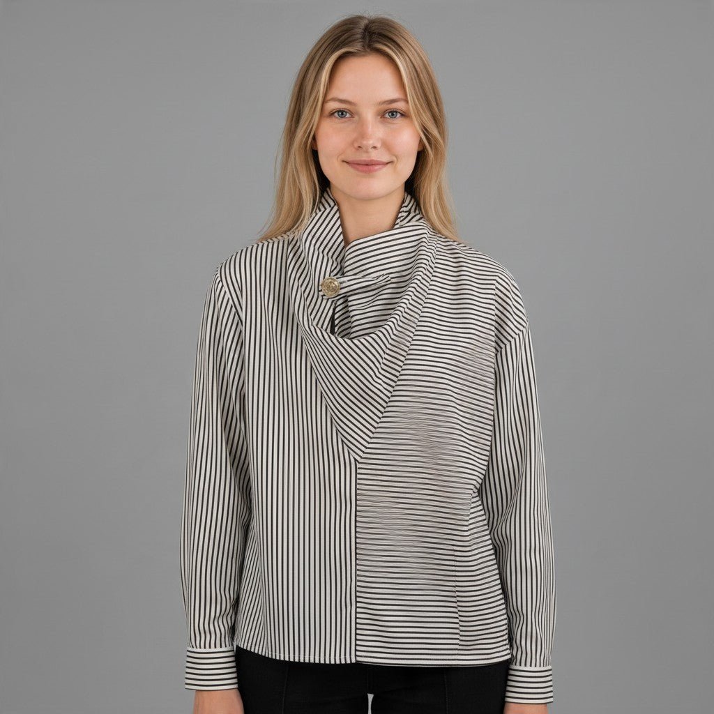 CAMICIA MULTIRIGHE HAVEONE - XE BLU Abbigliamento Donna