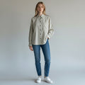 CAMICIA OVER RIGATA SUSY MIX - XE BLU Abbigliamento Donna