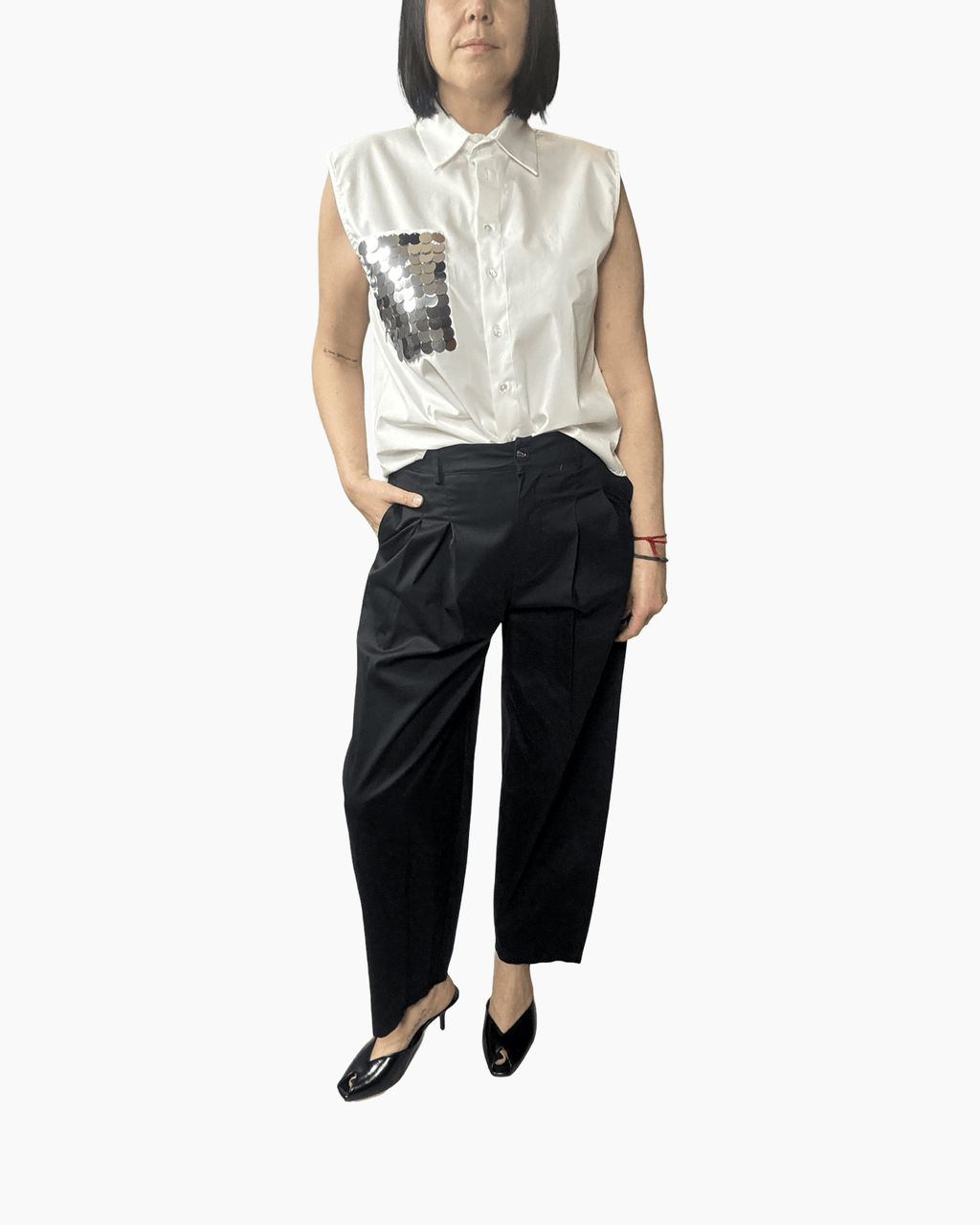 CAMICIA PAILLETTES SUSY MIX - XE BLU ABBIGLIAMENTO
