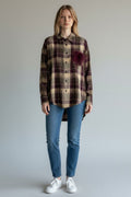 CAMICIA QUADRO CON PIUME MOTEL - XE BLU Abbigliamento Donna