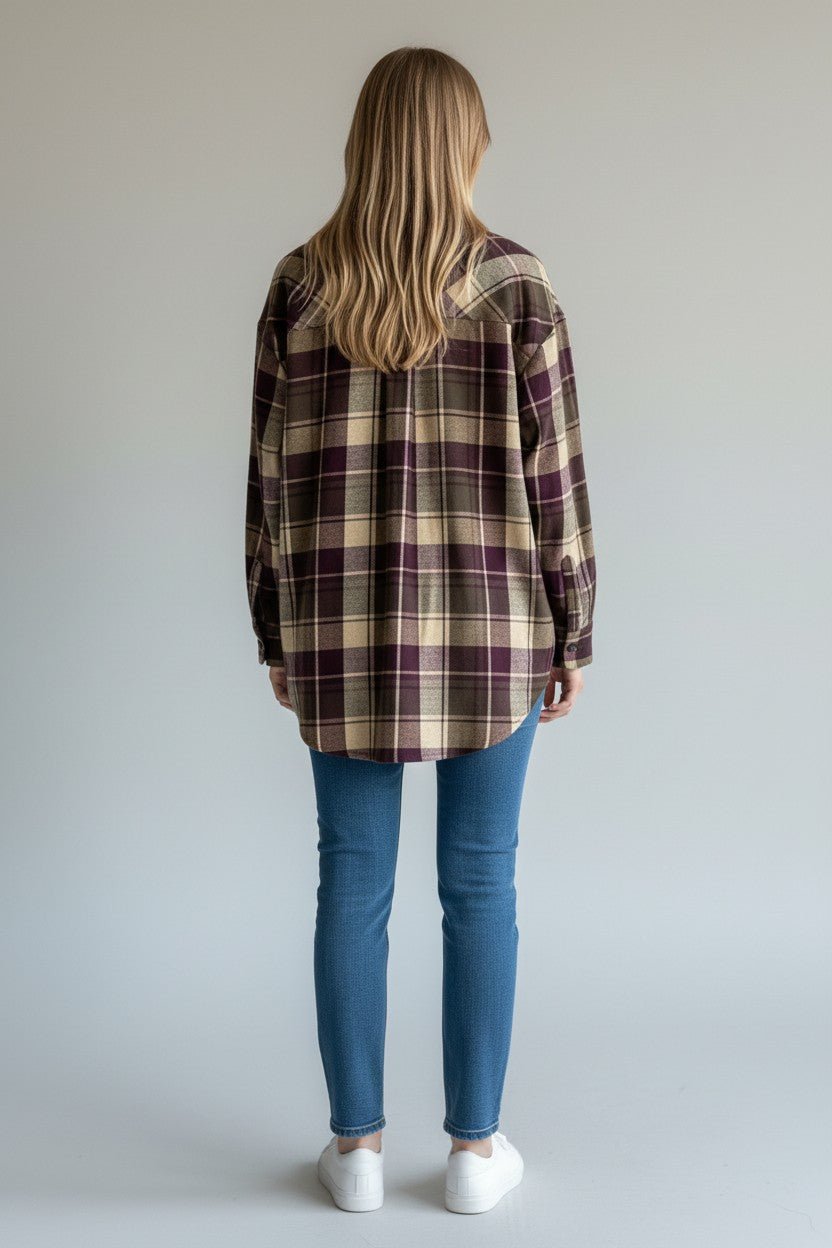 CAMICIA QUADRO CON PIUME MOTEL - XE BLU Abbigliamento Donna