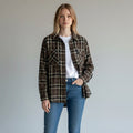 CAMICIA QUADRO CON TASCHE SUSY MIX - XE BLU Abbigliamento Donna