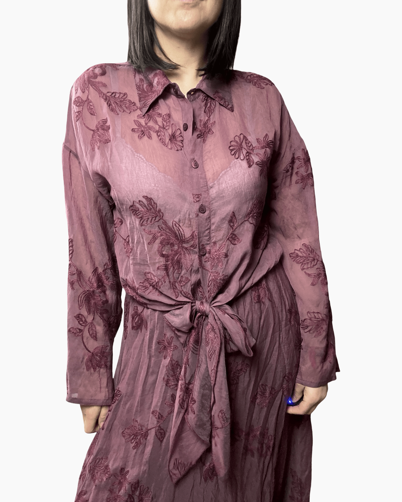 CAMICIA RICAMATA HAVEONE - XE BLU ABBIGLIAMENTO