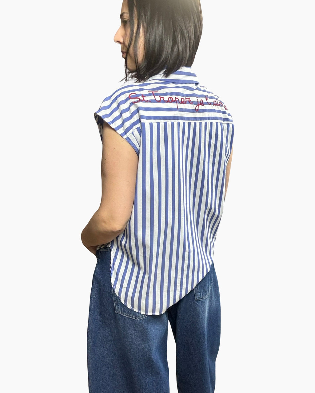 CAMICIA RIGA SPESSA ST TROPEZ MOTEL - XE BLU ABBIGLIAMENTO