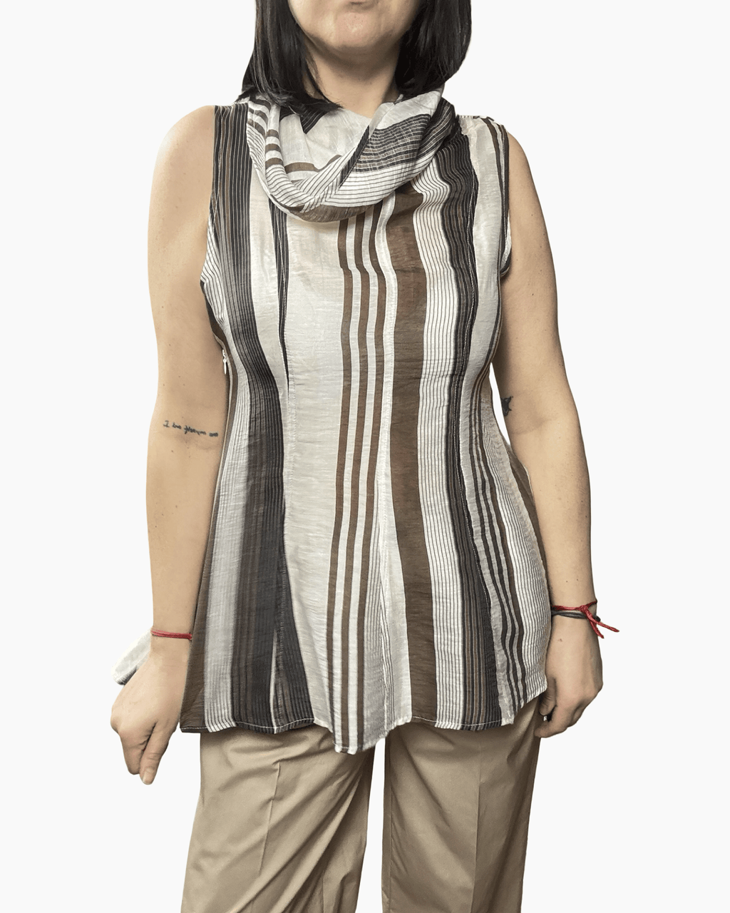 CAMICIA RIGATA COLLO A BAVERO VICOLO - XE BLU ABBIGLIAMENTO