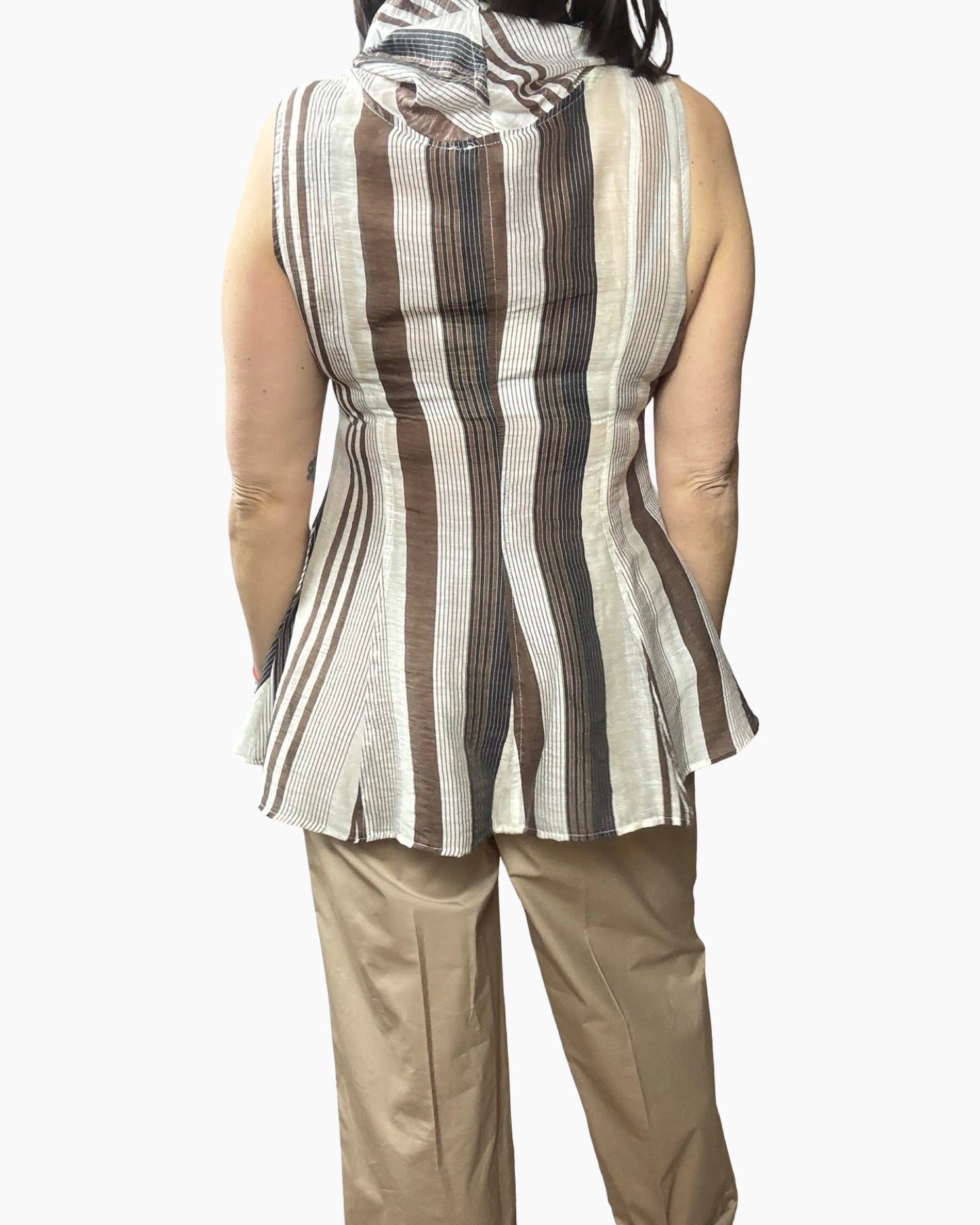 CAMICIA RIGATA COLLO A BAVERO VICOLO - XE BLU ABBIGLIAMENTO