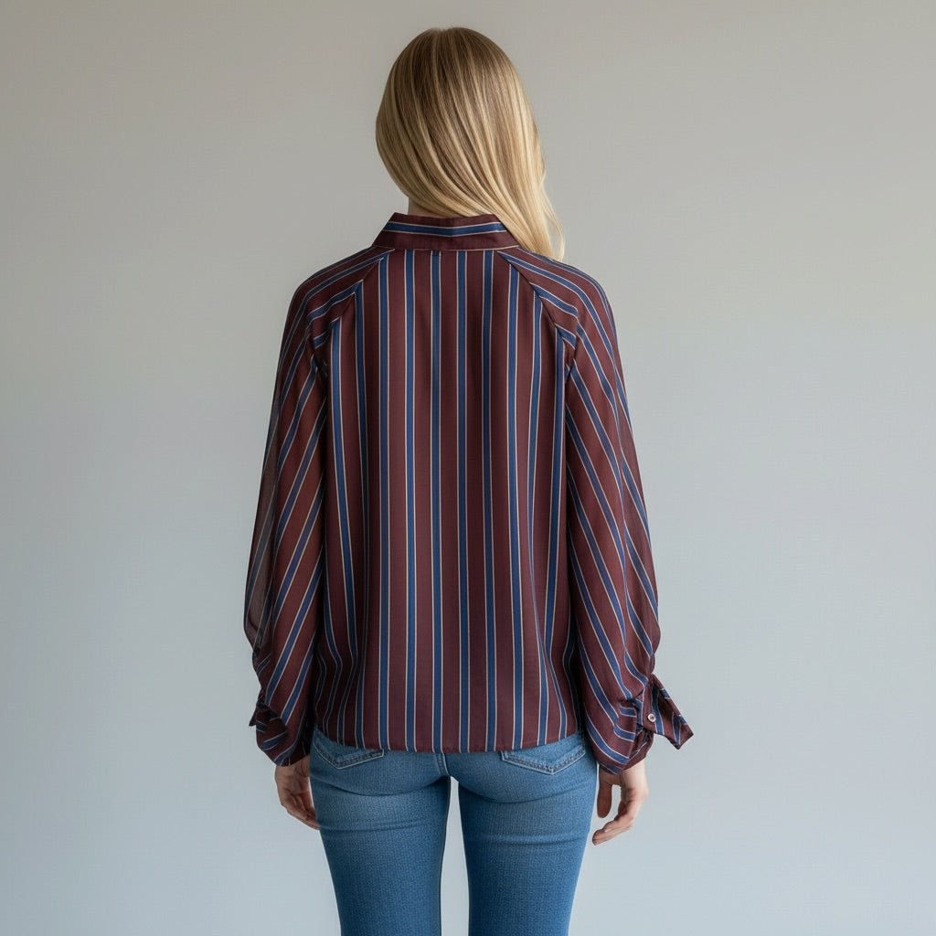 CAMICIA RIGATA CON MANICA AMPIA DIXIE - XE BLU Abbigliamento Donna