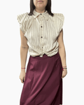 CAMICIA RIGHE ROSSO INDIA VICOLO - XE BLU ABBIGLIAMENTO