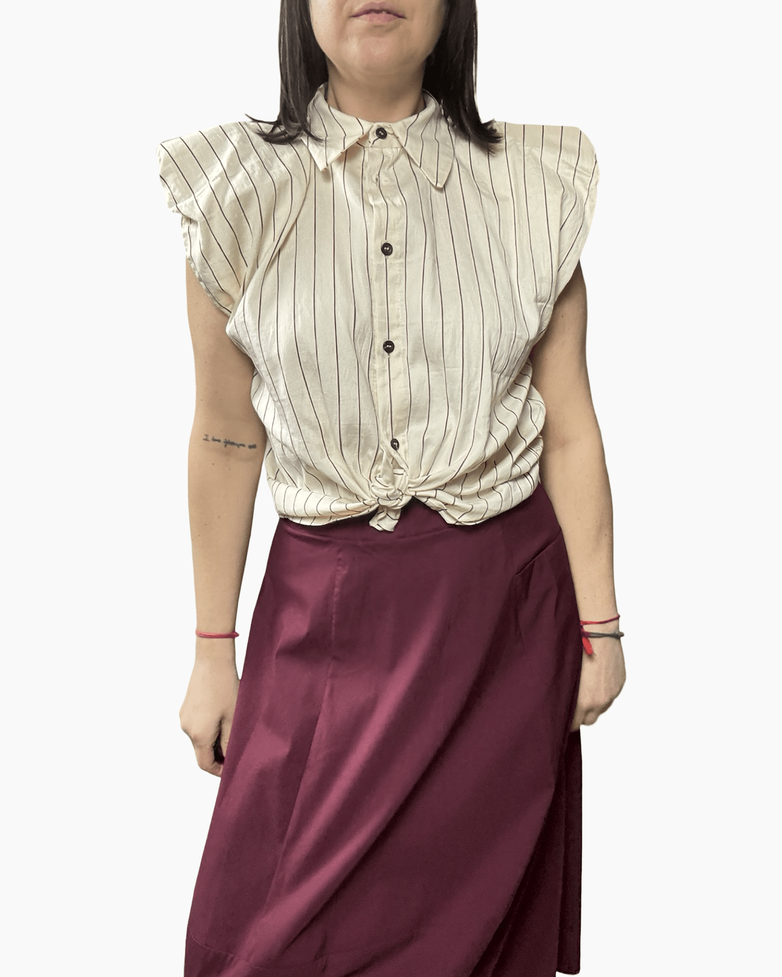 CAMICIA RIGHE ROSSO INDIA VICOLO - XE BLU ABBIGLIAMENTO