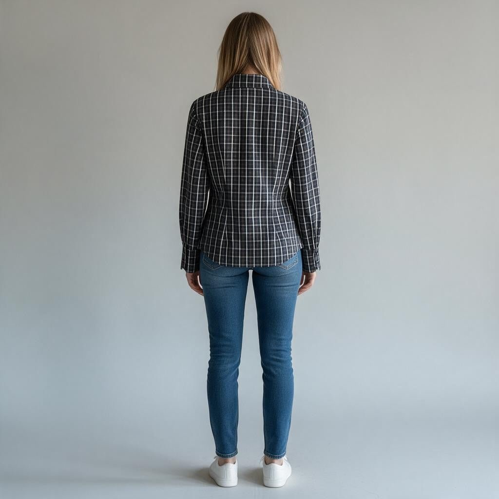 CAMICIA SFIANCATA CHECK SUSY MIX - XE BLU Abbigliamento Donna