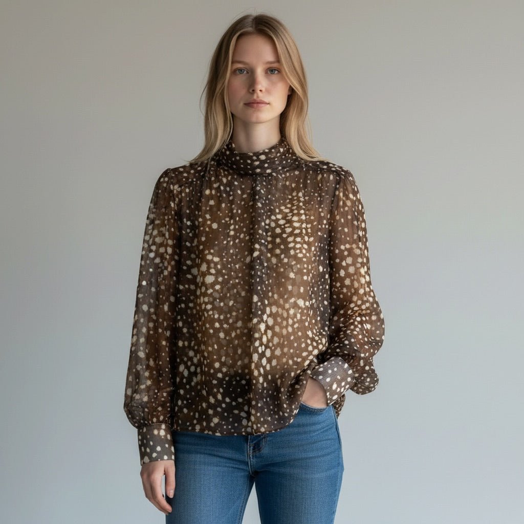 CAMICIA STAMPA BAMBI SUSY MIX - XE BLU Abbigliamento Donna