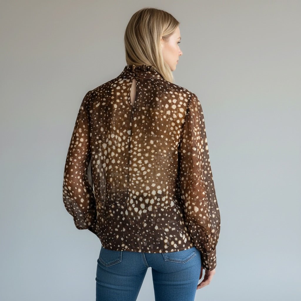 CAMICIA STAMPA BAMBI SUSY MIX - XE BLU Abbigliamento Donna
