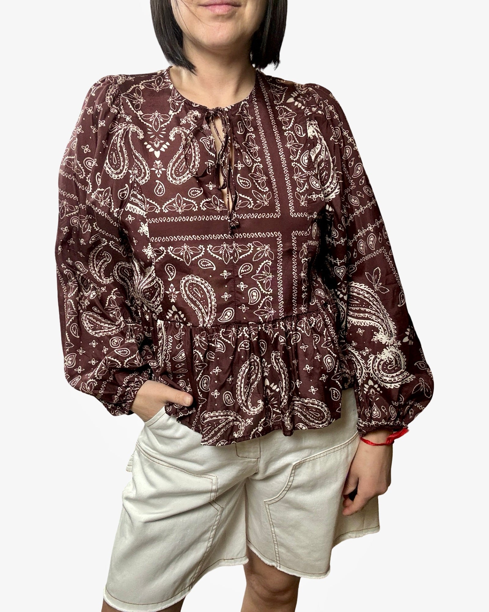 CAMICIA STAMPA BANDANA VICOLO - XE BLU ABBIGLIAMENTO