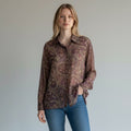 CAMICIA STAMPA CASHMERE SUSY MIX - XE BLU Abbigliamento Donna