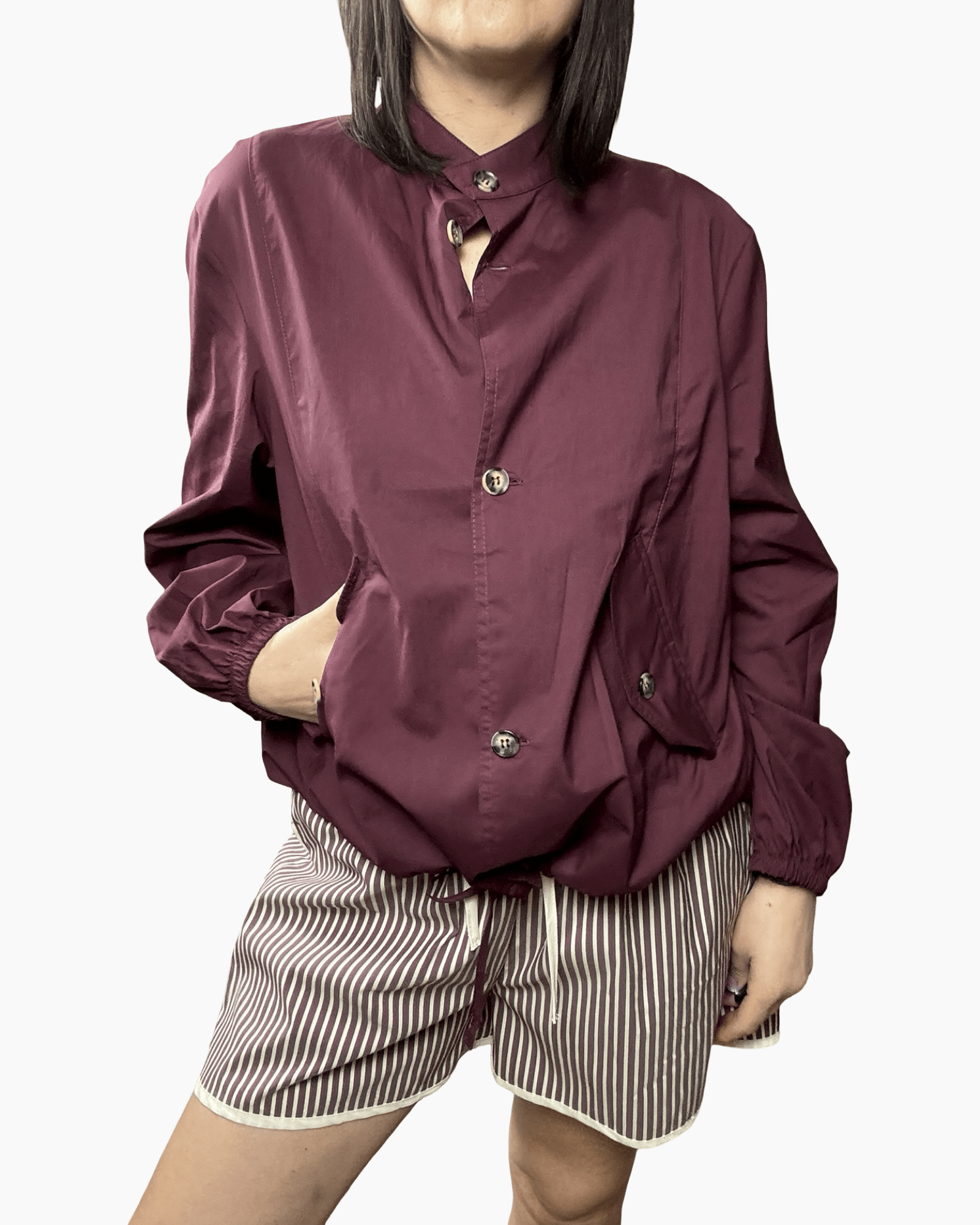 CAMICIA TAGLIO BOMBER VICOLO - XE BLU ABBIGLIAMENTO
