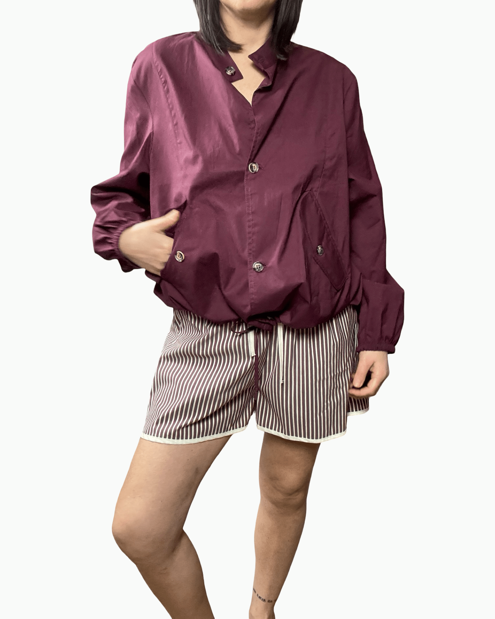 CAMICIA TAGLIO BOMBER VICOLO - XE BLU ABBIGLIAMENTO