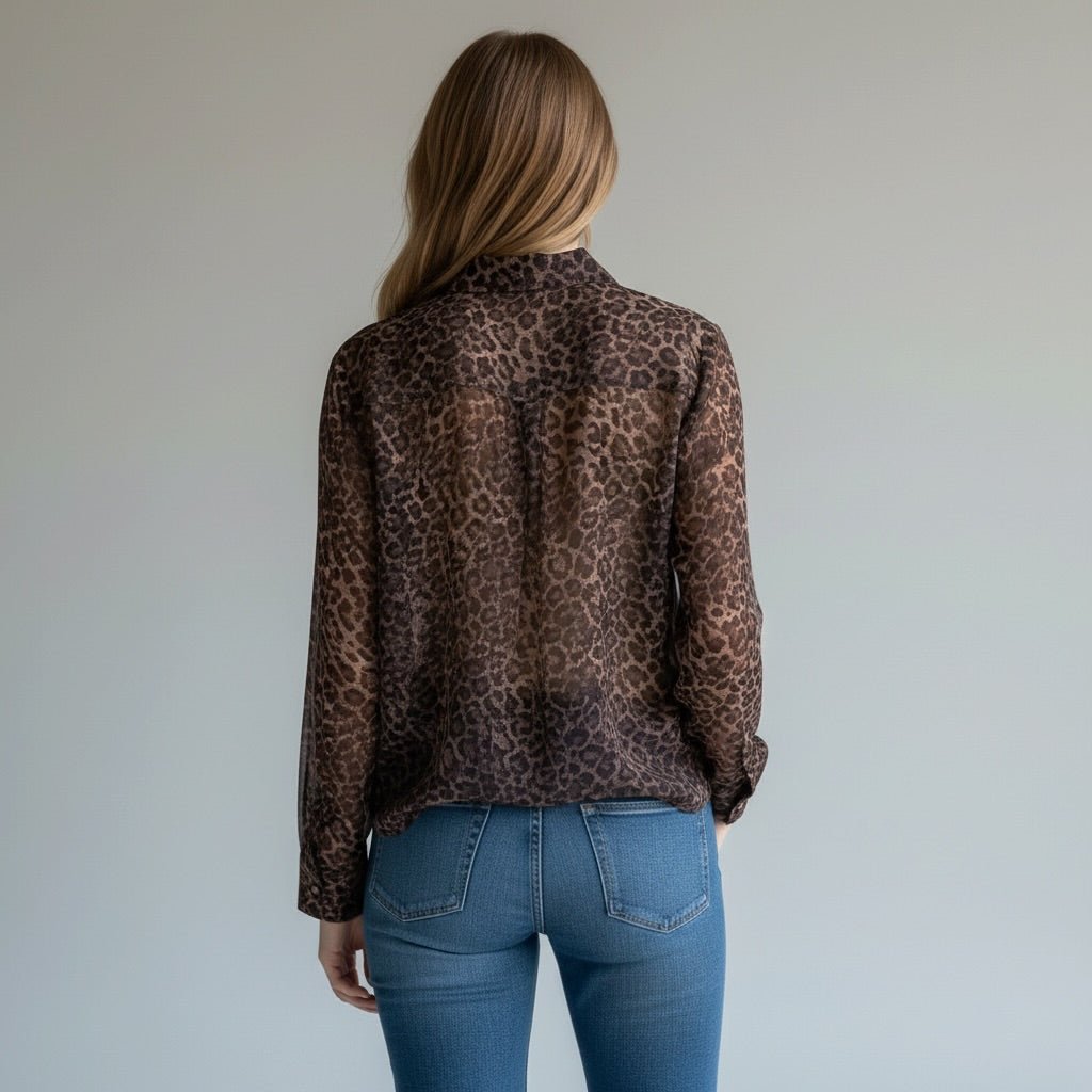 CAMICIA VELATA STAMPA MACULATA SUSY MIX - XE BLU Abbigliamento Donna