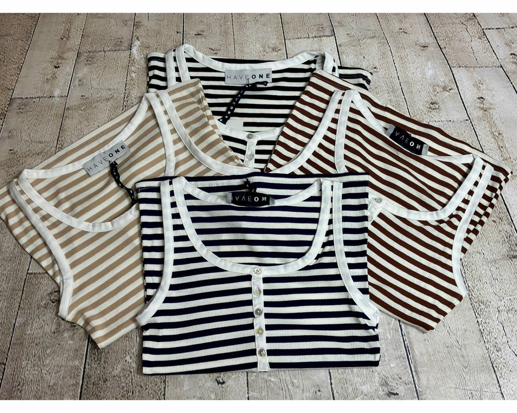 CANOTTA A RIGHE HAVEONE - XE BLU ABBIGLIAMENTO