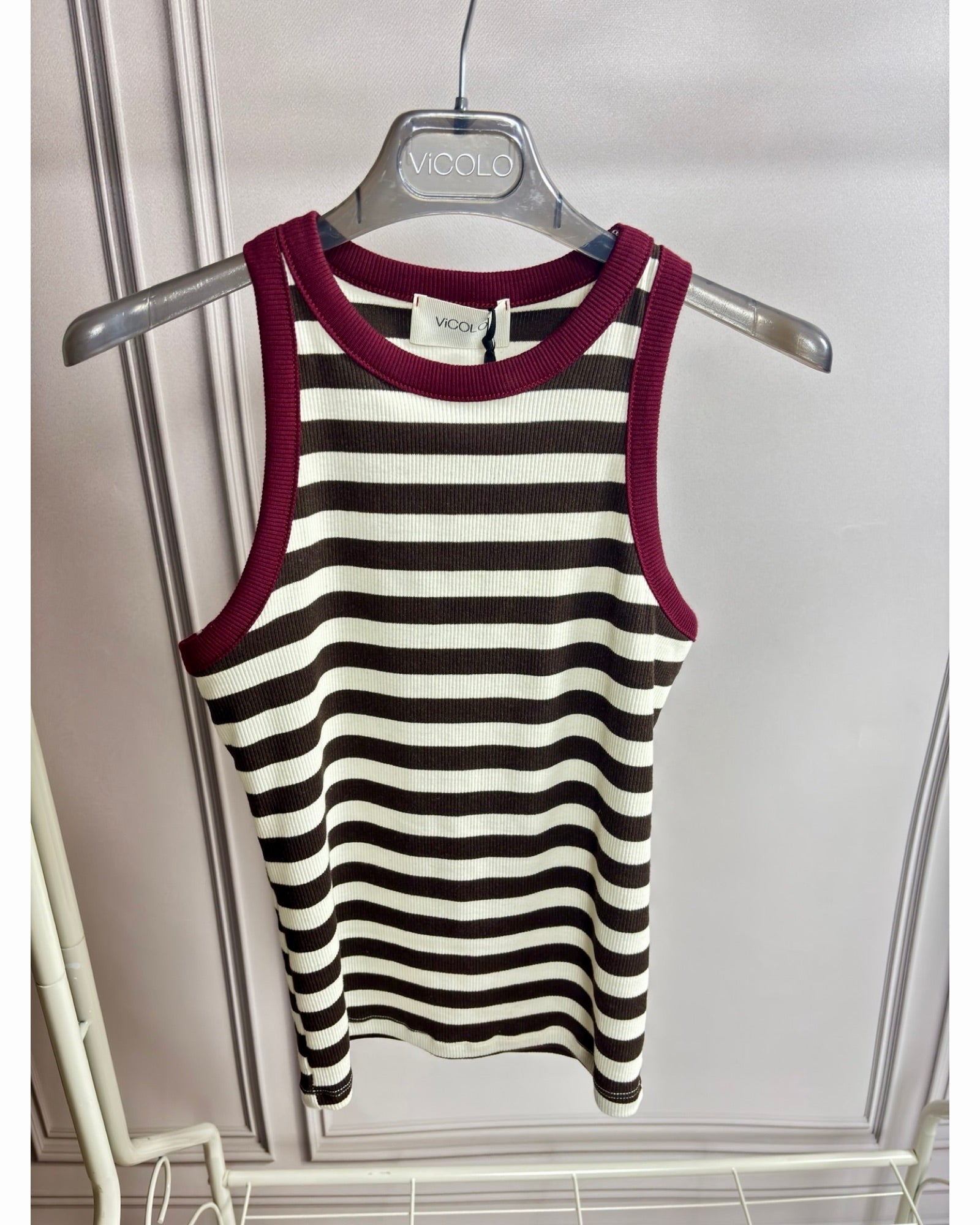 CANOTTA RIGATA VICOLO - XE BLU ABBIGLIAMENTO