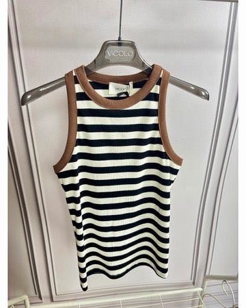 CANOTTA RIGATA VICOLO - XE BLU ABBIGLIAMENTO