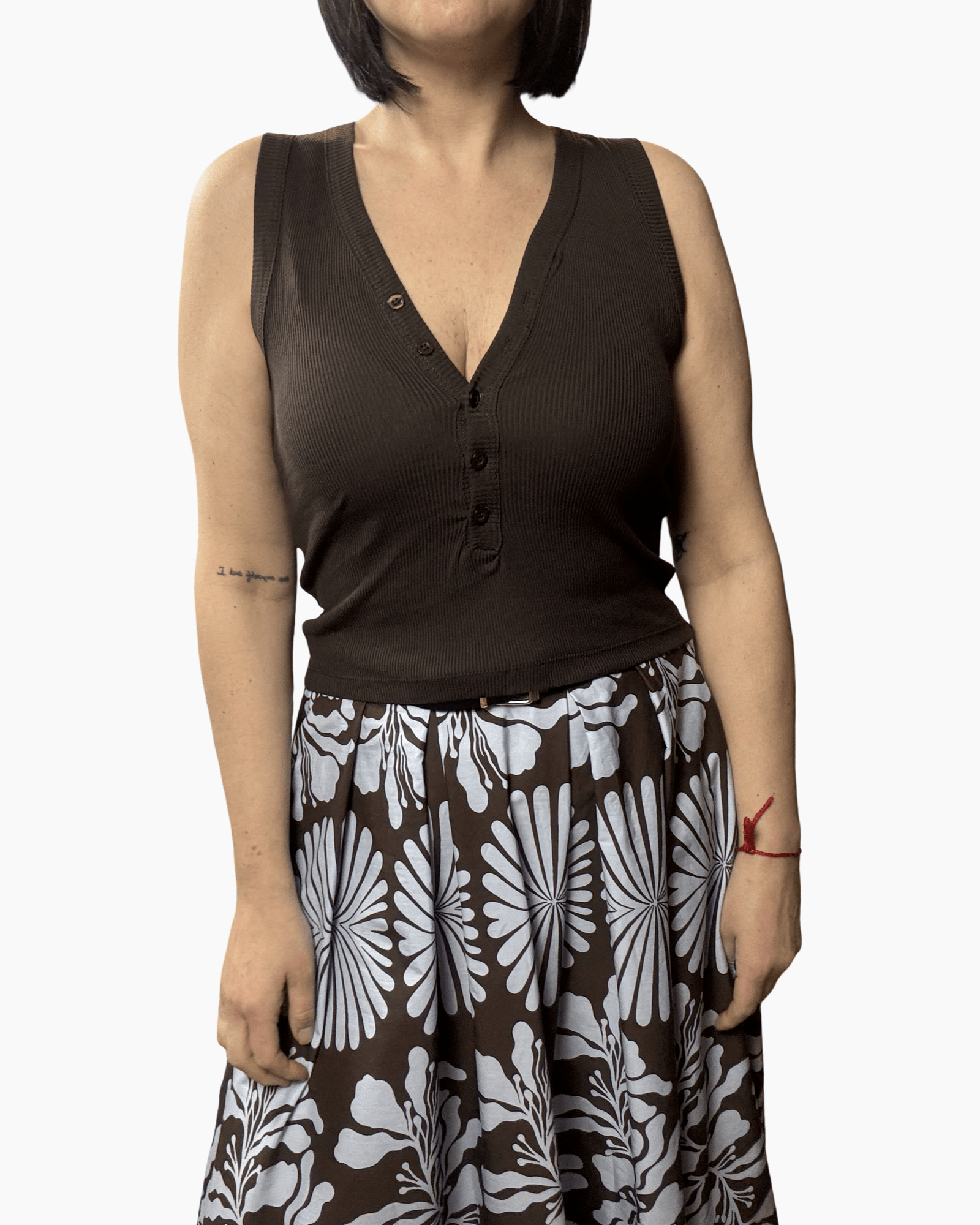 CANOTTA SCOLLO A V SUSY MIX - XE BLU ABBIGLIAMENTO