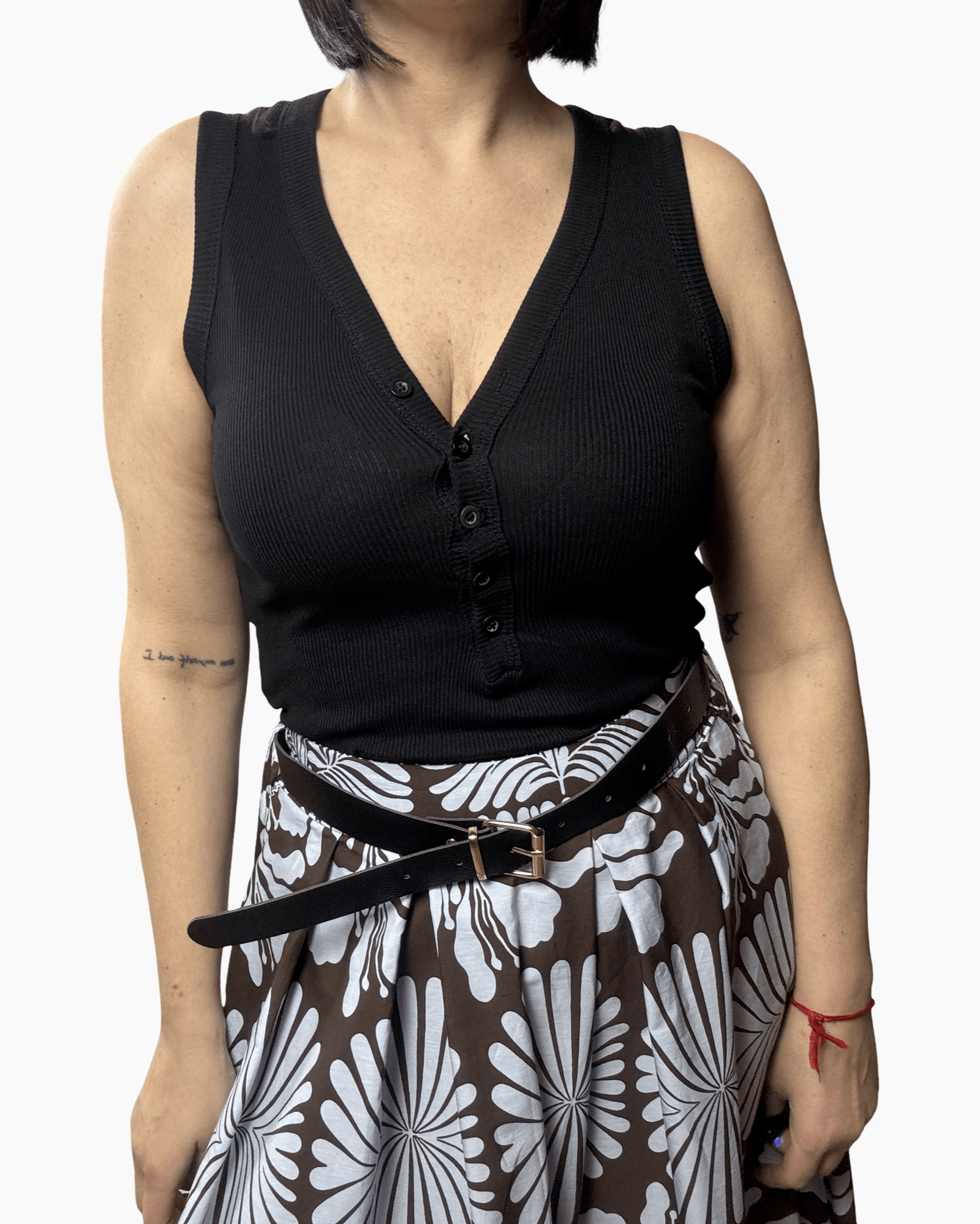 CANOTTA SCOLLO A V SUSY MIX - XE BLU ABBIGLIAMENTO