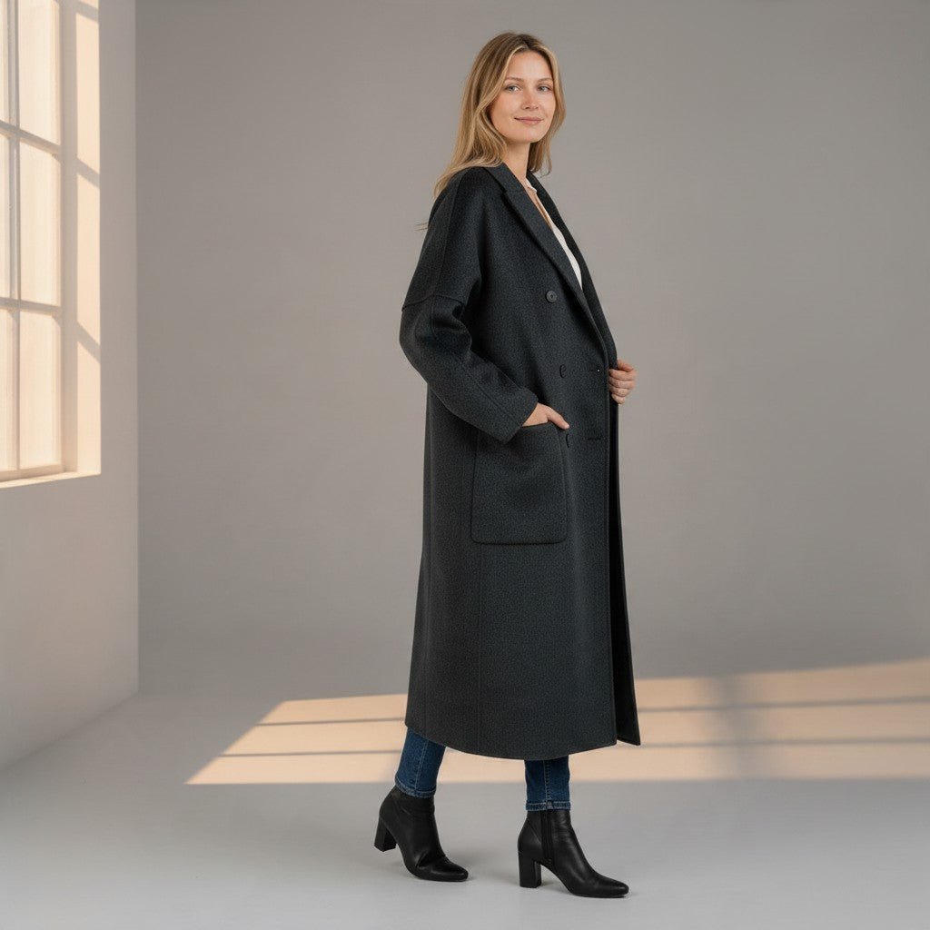 CAPPOTTO A DOPPIOPETTO LUNGO VICOLO - XE BLU Abbigliamento Donna