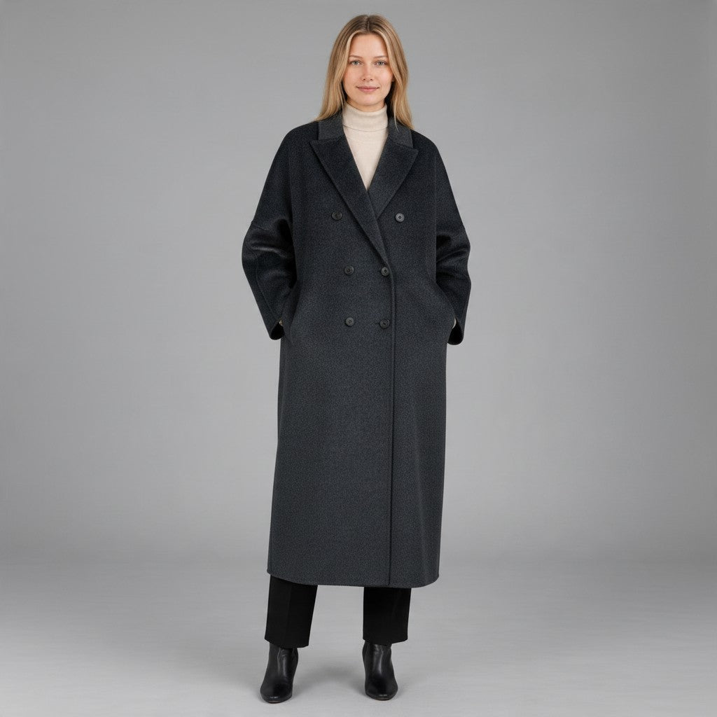 CAPPOTTO A DOPPIOPETTO LUNGO VICOLO - XE BLU Abbigliamento Donna