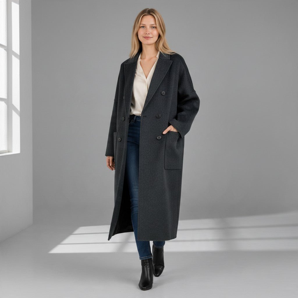 CAPPOTTO A DOPPIOPETTO LUNGO VICOLO - XE BLU Abbigliamento Donna