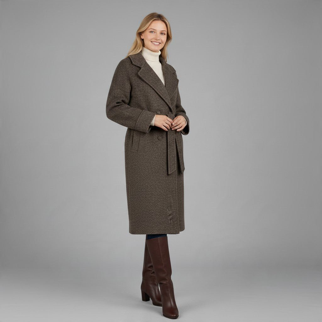 CAPPOTTO CON CINTURA SUSY MIX - XE BLU Abbigliamento Donna