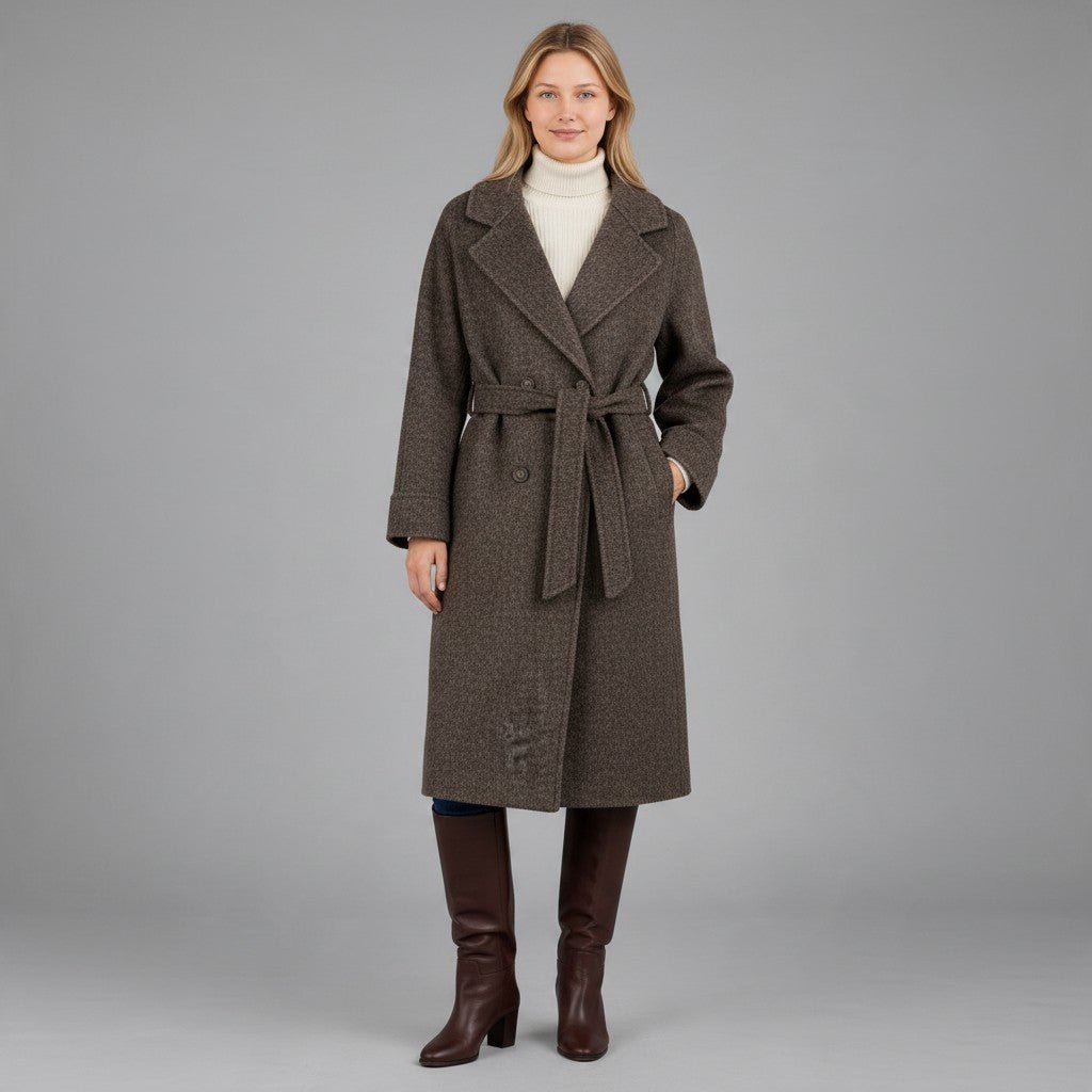 CAPPOTTO CON CINTURA SUSY MIX - XE BLU Abbigliamento Donna