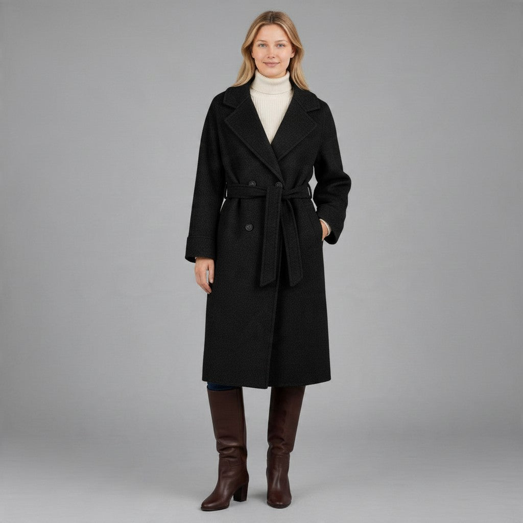 CAPPOTTO CON CINTURA SUSY MIX - XE BLU Abbigliamento Donna