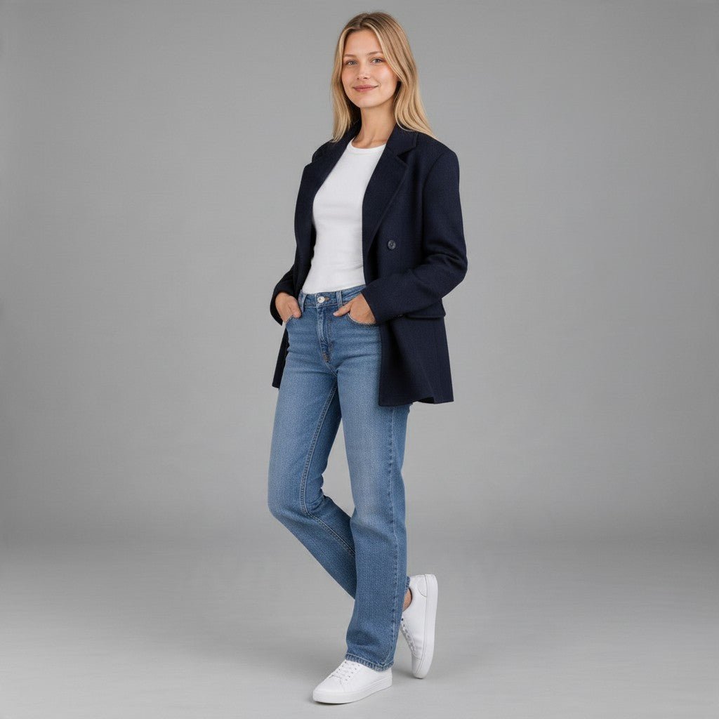 CAPPOTTO CORTO DOPPIOPETTO SUSY MIX - XE BLU Abbigliamento Donna