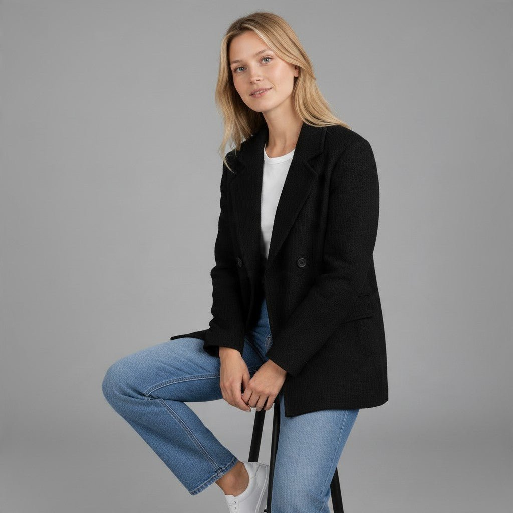 CAPPOTTO CORTO DOPPIOPETTO SUSY MIX - XE BLU Abbigliamento Donna