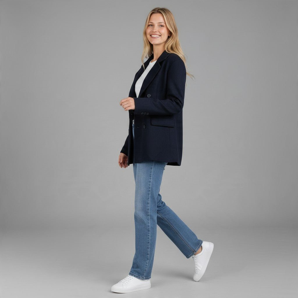 CAPPOTTO CORTO DOPPIOPETTO SUSY MIX - XE BLU Abbigliamento Donna