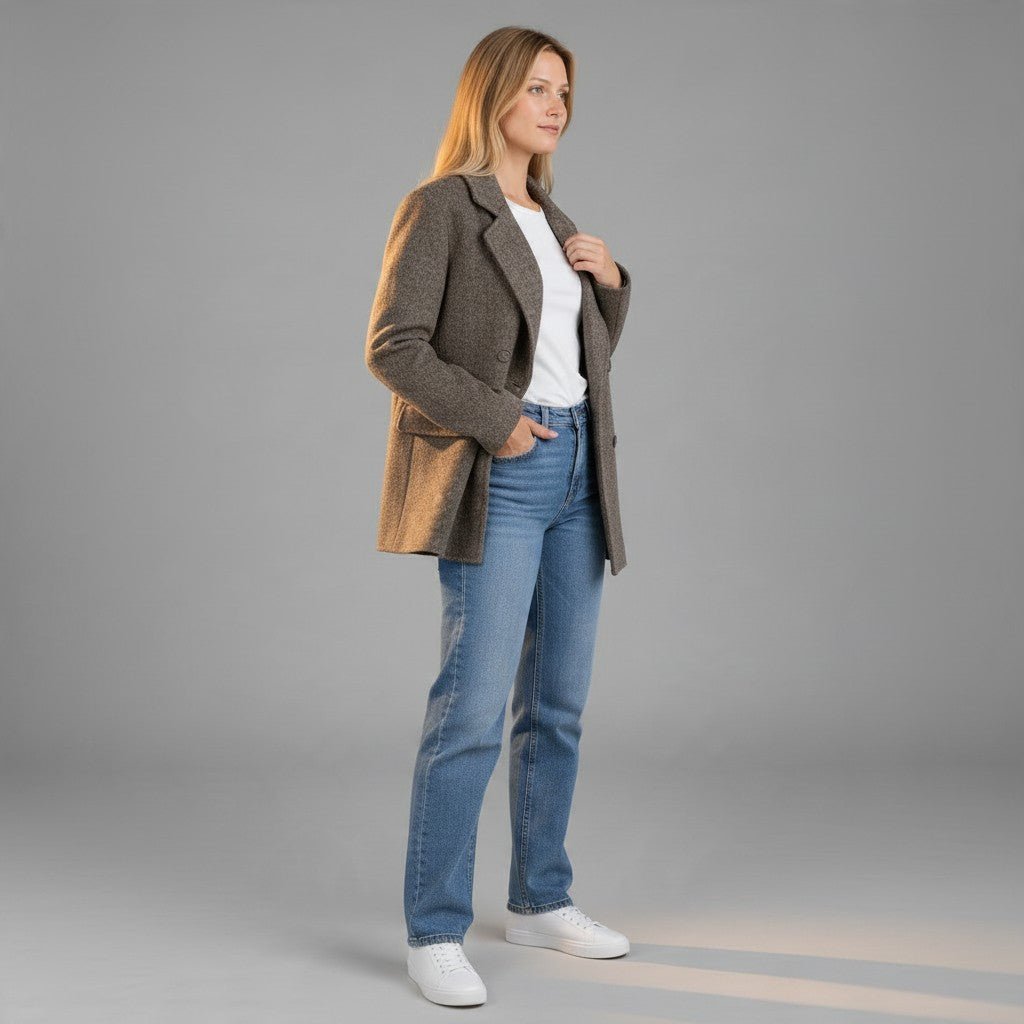 CAPPOTTO CORTO DOPPIOPETTO SUSY MIX - XE BLU Abbigliamento Donna