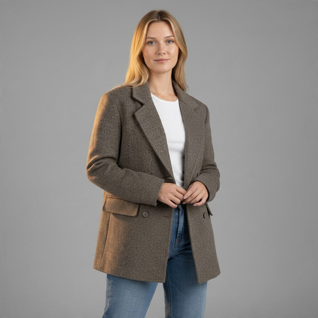 CAPPOTTO CORTO DOPPIOPETTO SUSY MIX - XE BLU Abbigliamento Donna