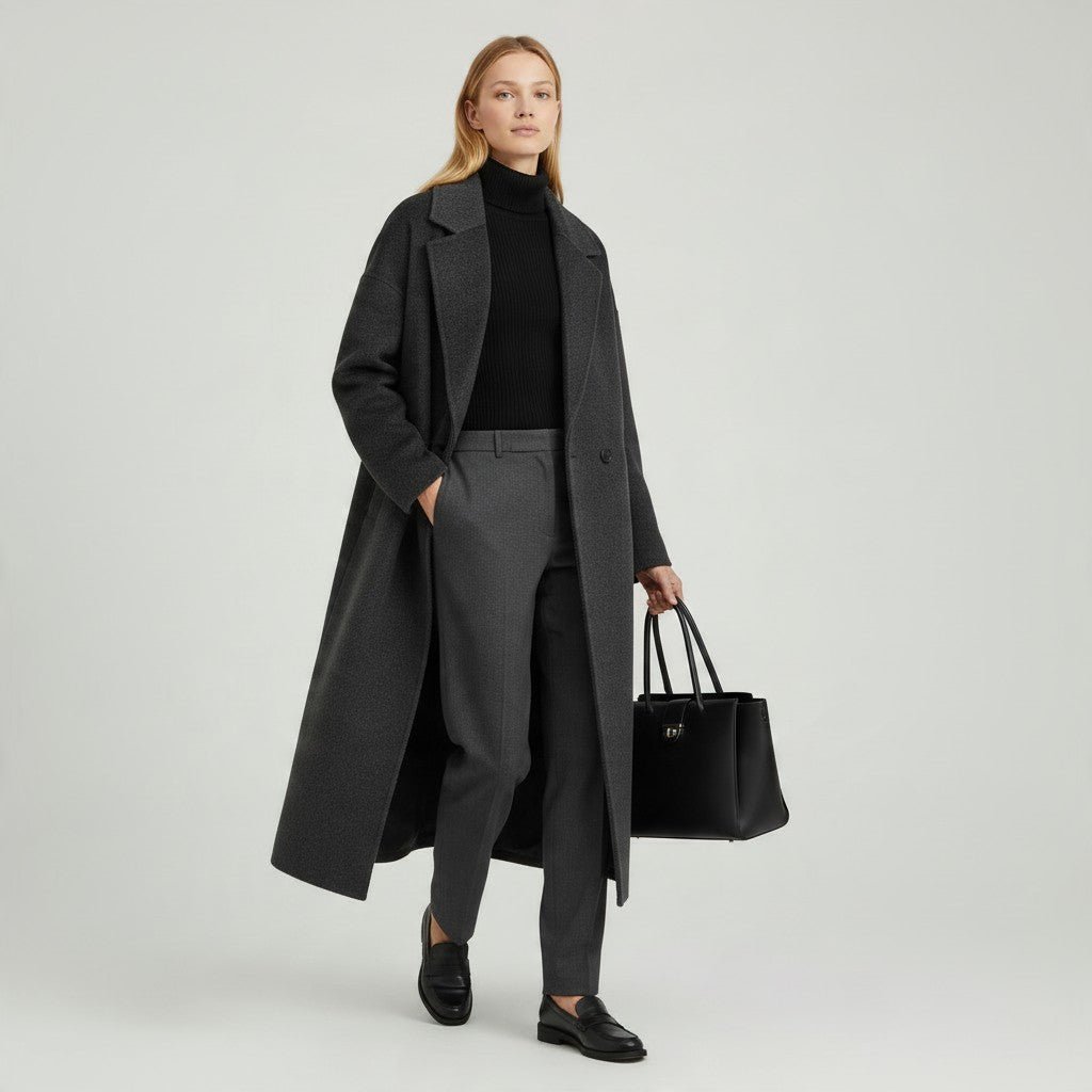 CAPPOTTO DOPPIOPETTO MIDI VICOLO - XE BLU Abbigliamento Donna