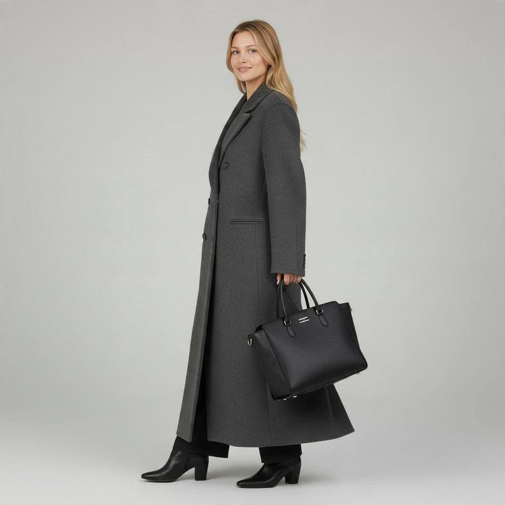CAPPOTTO LUNGO HAND-MADE HAVEONE - XE BLU Abbigliamento Donna