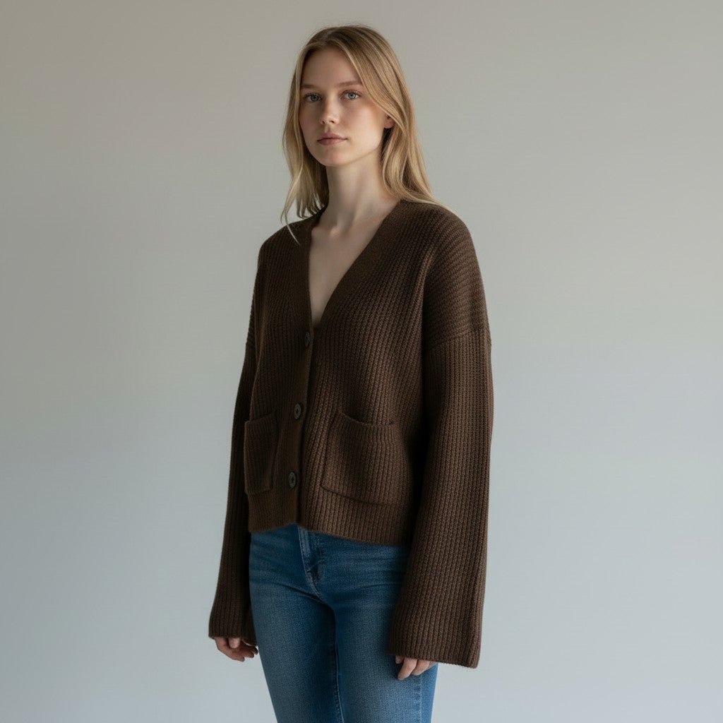 CARDIGAN CON MANICA AMPIA VICOLO - XE BLU Abbigliamento Donna