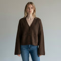 CARDIGAN CON MANICA AMPIA VICOLO - XE BLU Abbigliamento Donna