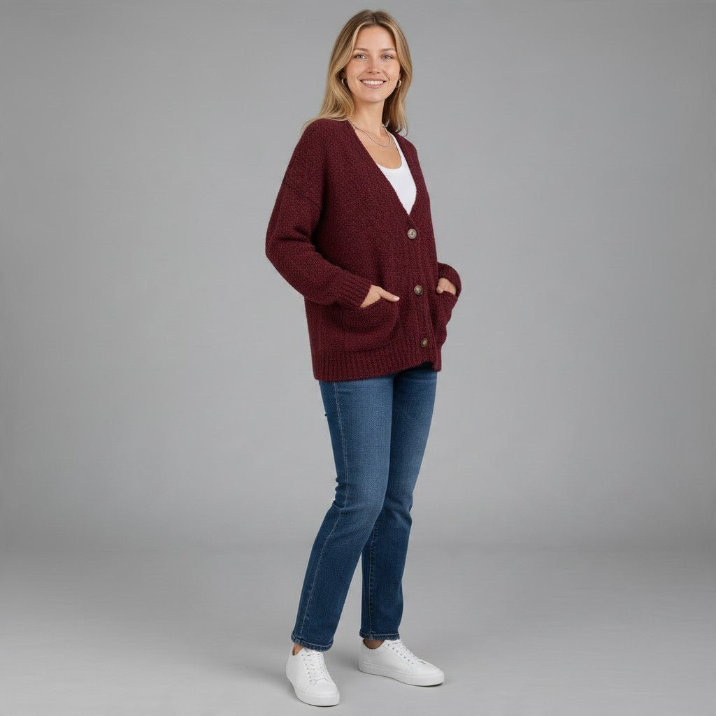 CARDIGAN IN BUCLE' SUSY MIX - XE BLU Abbigliamento Donna